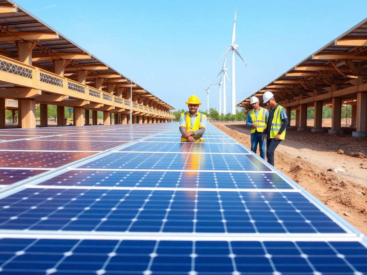 Renewable energy infrastructure with solar and wind